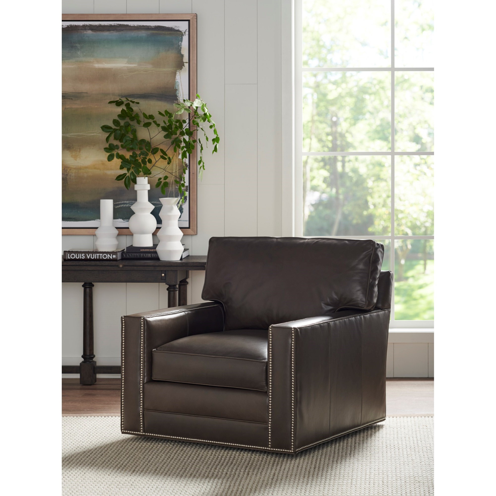 Lexington Couture Leather LL6490 11SW Braxton Customizable Swivel